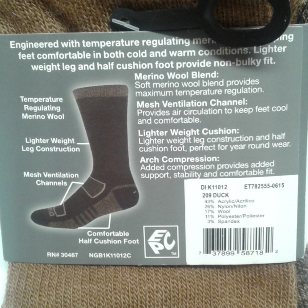 Dickies merino wool light weight crew socks 6-12 - Picture 6 of 6